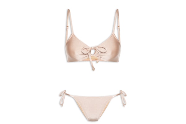 Biquíni Com Amarração Centro E Lateral - Marrom