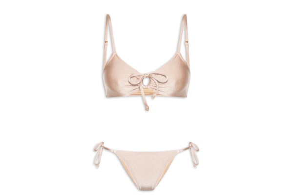 Biquíni Com Amarração Centro E Lateral - Marrom