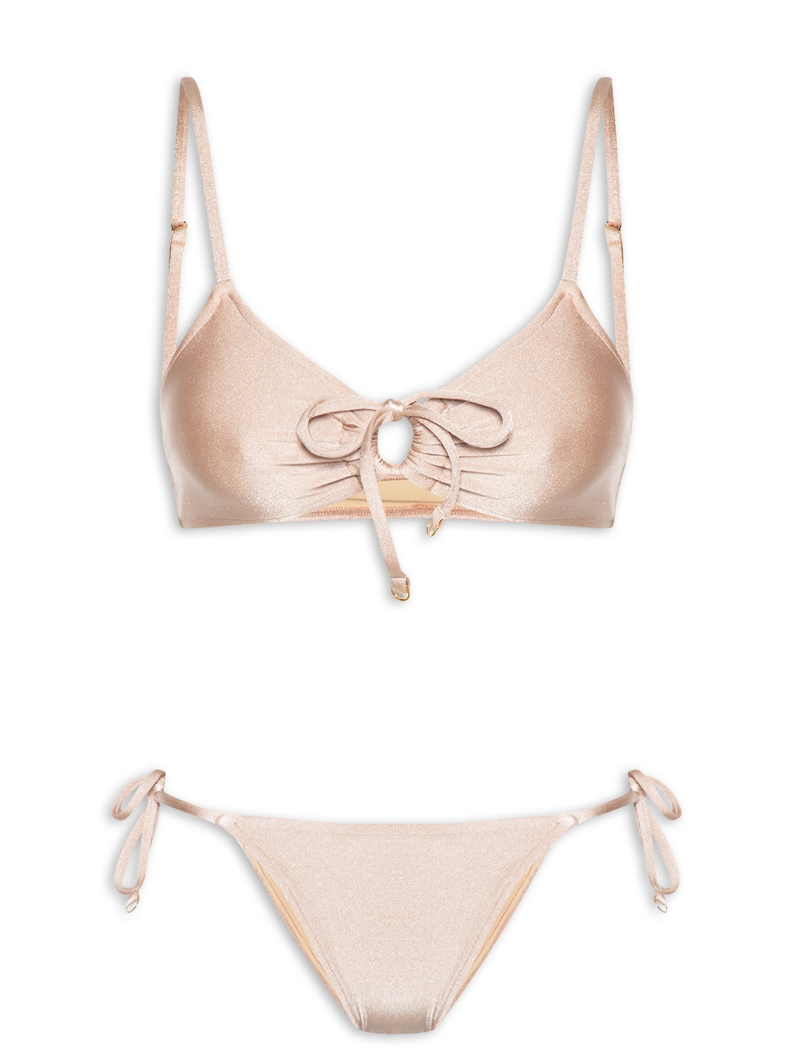 Biquíni Com Amarração Centro E Lateral Marrom '2Essential