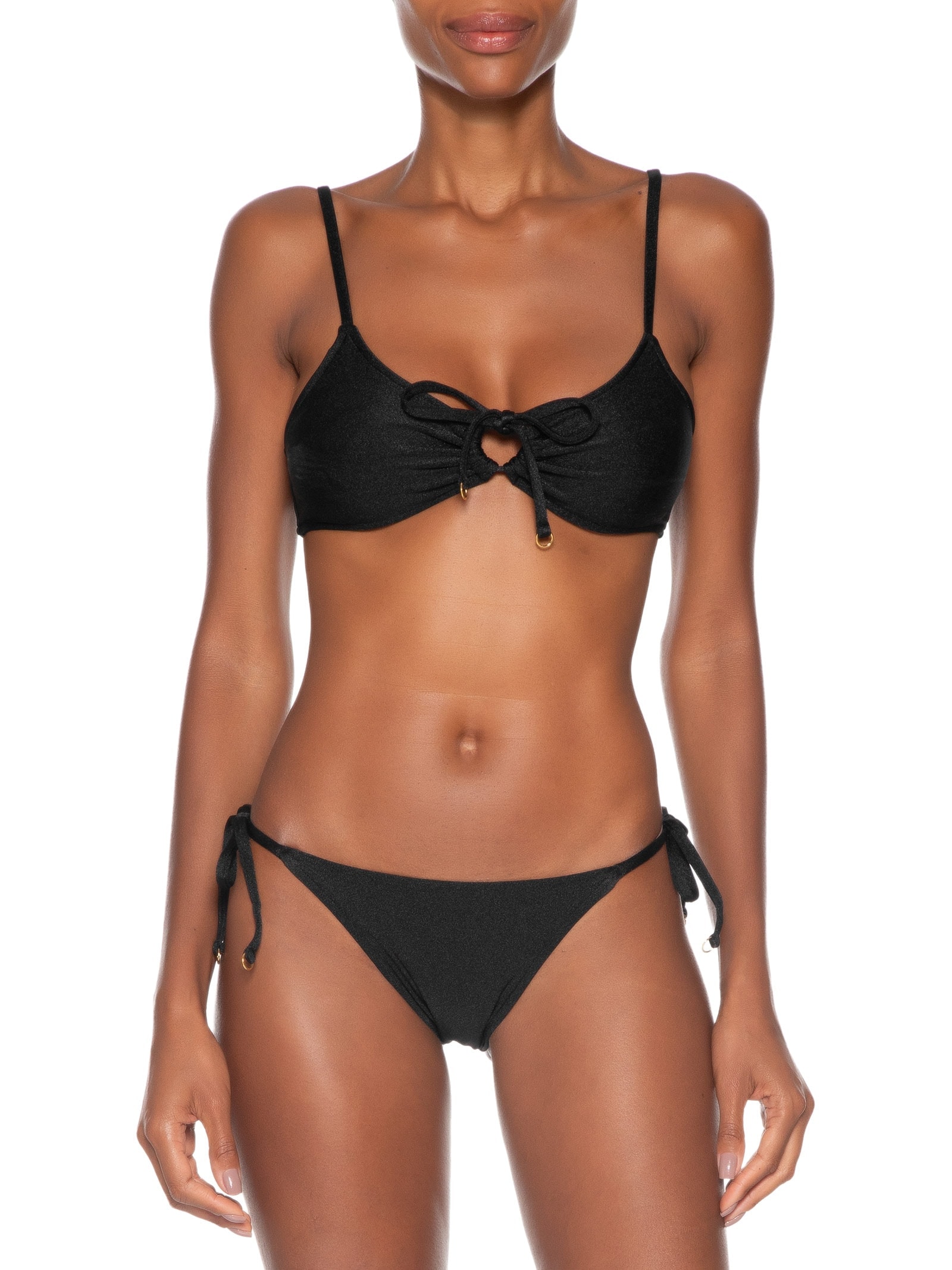 Biquíni Com Amarração Centro E Lateral Preto '2Essential