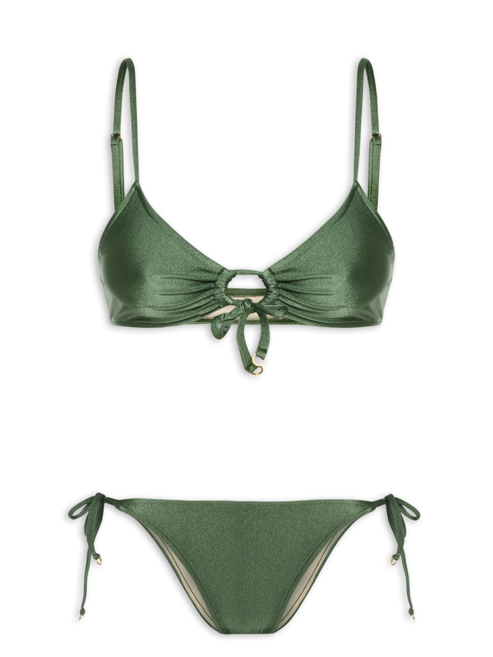 Biquíni Com Amarração Centro E Lateral Verde '2Essential