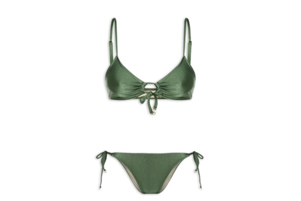Biquíni Com Amarração Centro E Lateral - Verde