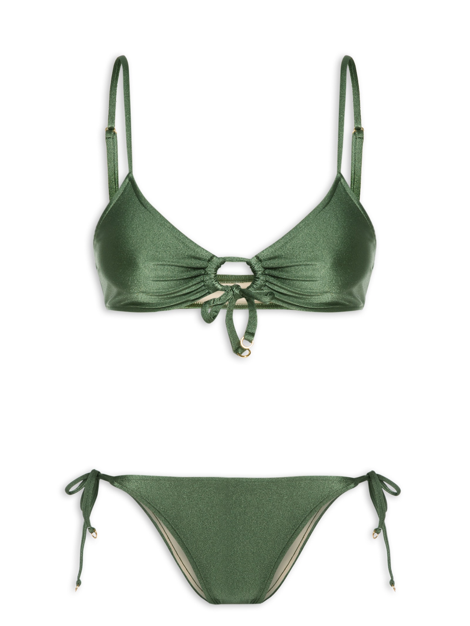 Biquíni Com Amarração Centro E Lateral Verde '2Essential