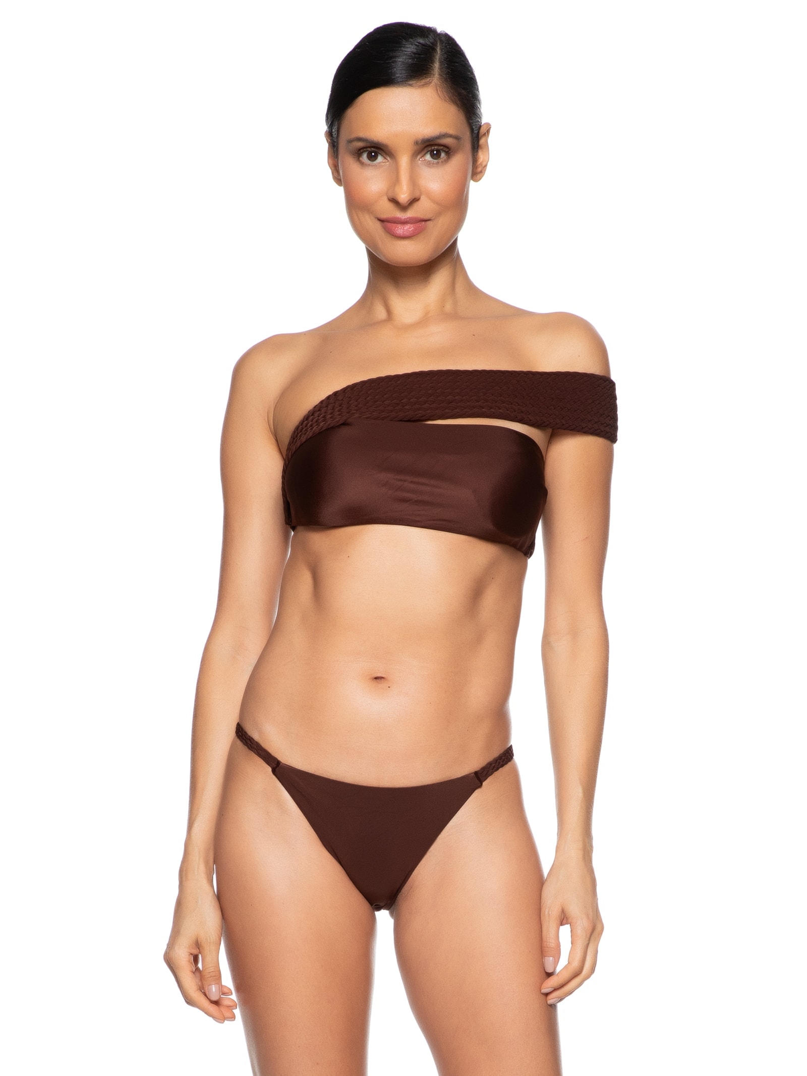 Biquíni Com Detalhe Em Tressê Marrom Mktbeach