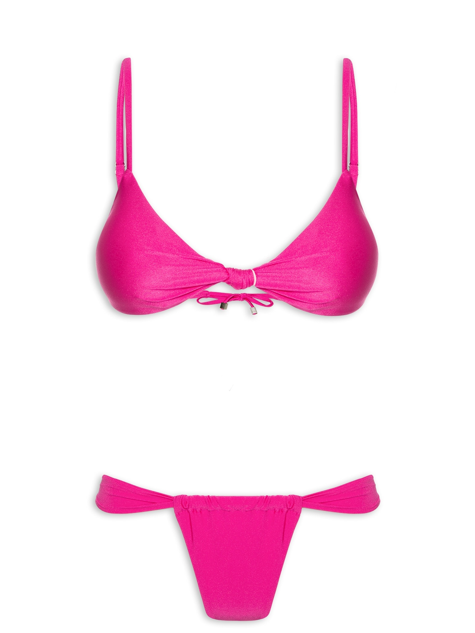 Biquíni Com Nó No Decote Rosa Mktbeach