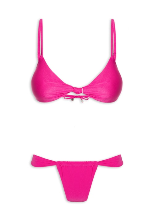 Biquíni Com Nó No Decote – Rosa