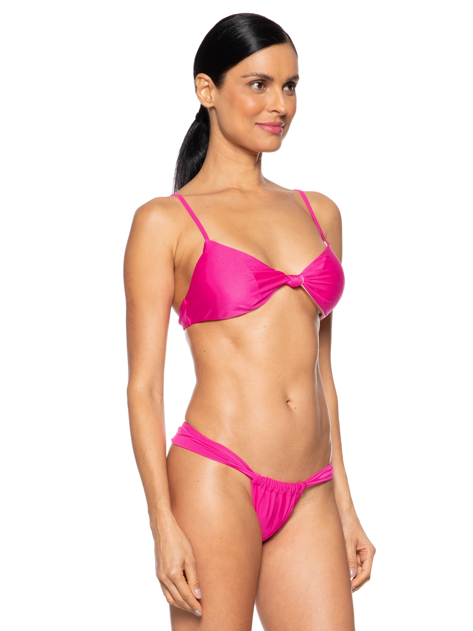 Biquíni Com Nó No Decote Rosa Mktbeach