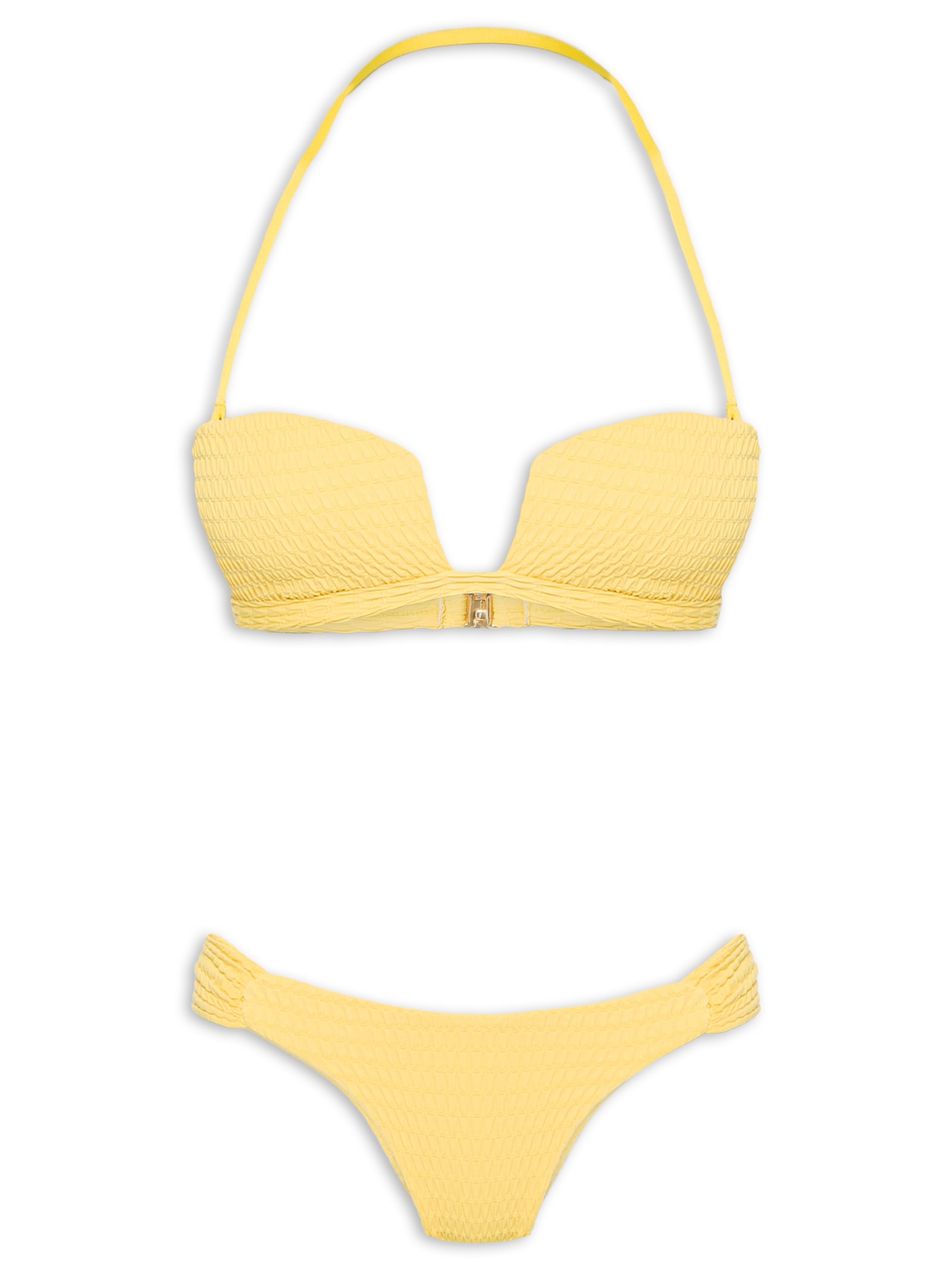 Biquíni Conjunto Com Bojo e Alça Removível Amarelo '2Essential