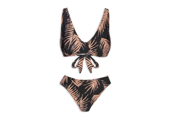 Biquíni Conjunto Top Aro e Calcinha Hot - Preto