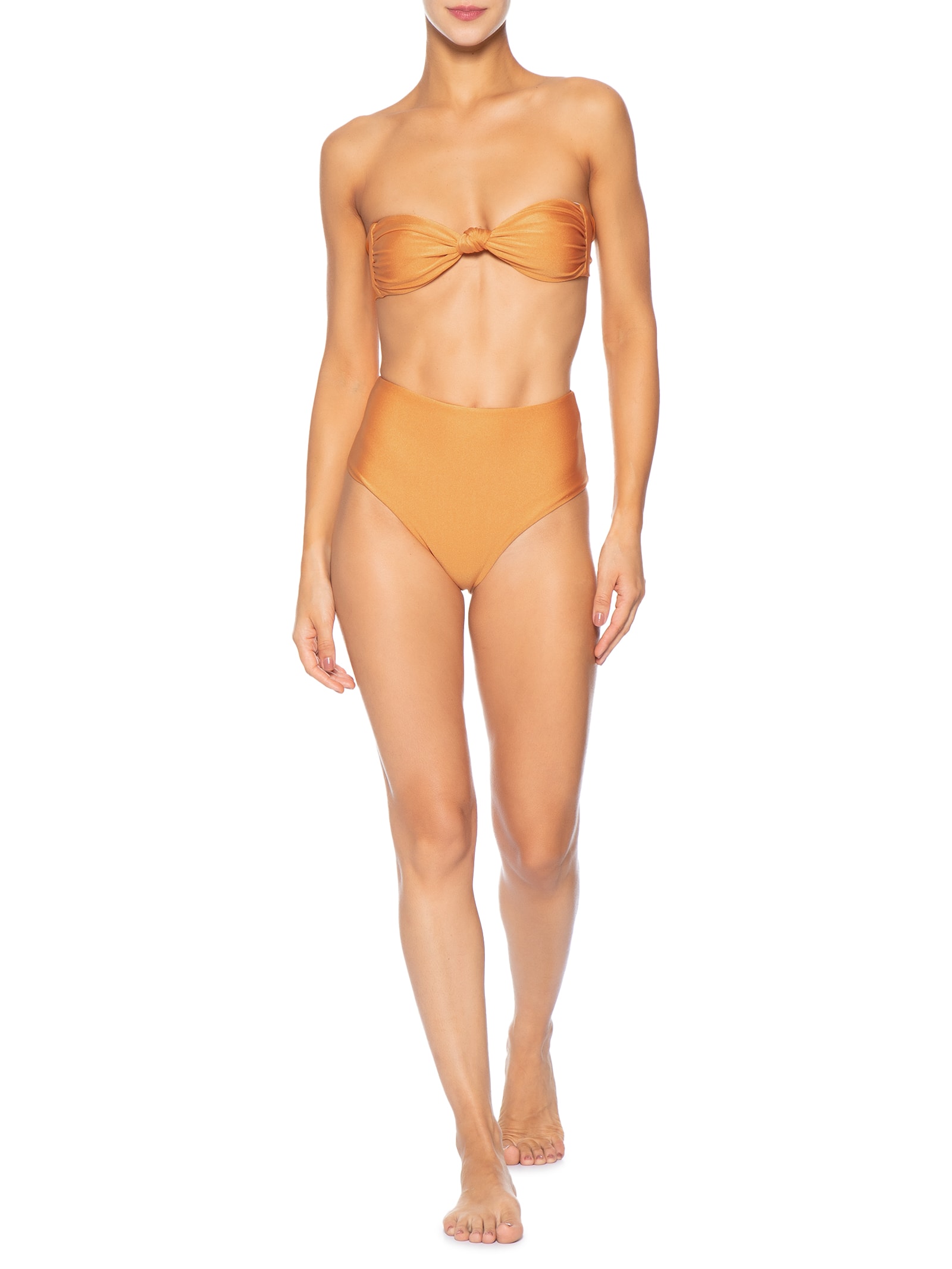 Biquíni Conjunto Top Bandeau E Hot Pants Laranja '2Essential