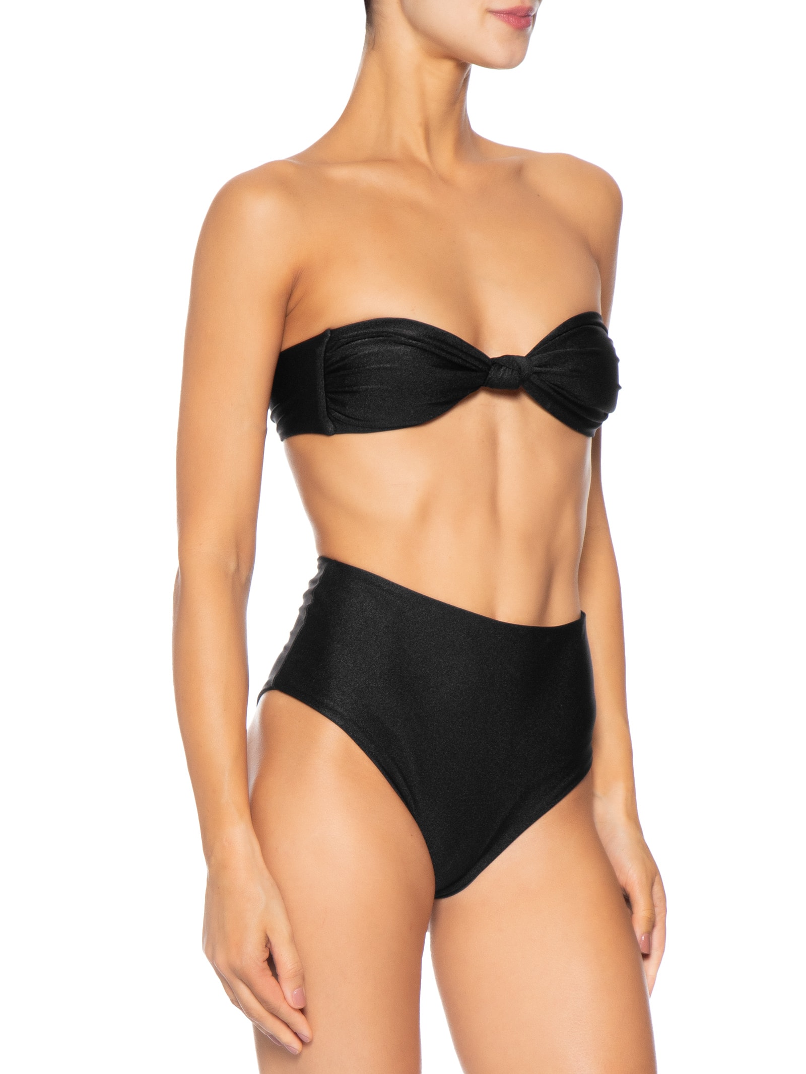 Biquíni Conjunto Top Bandeau E Hot Pants Preto '2Essential