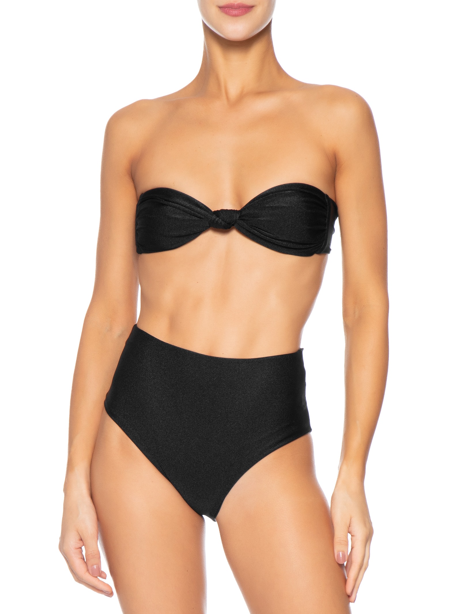 Biquíni Conjunto Top Bandeau E Hot Pants Preto '2Essential