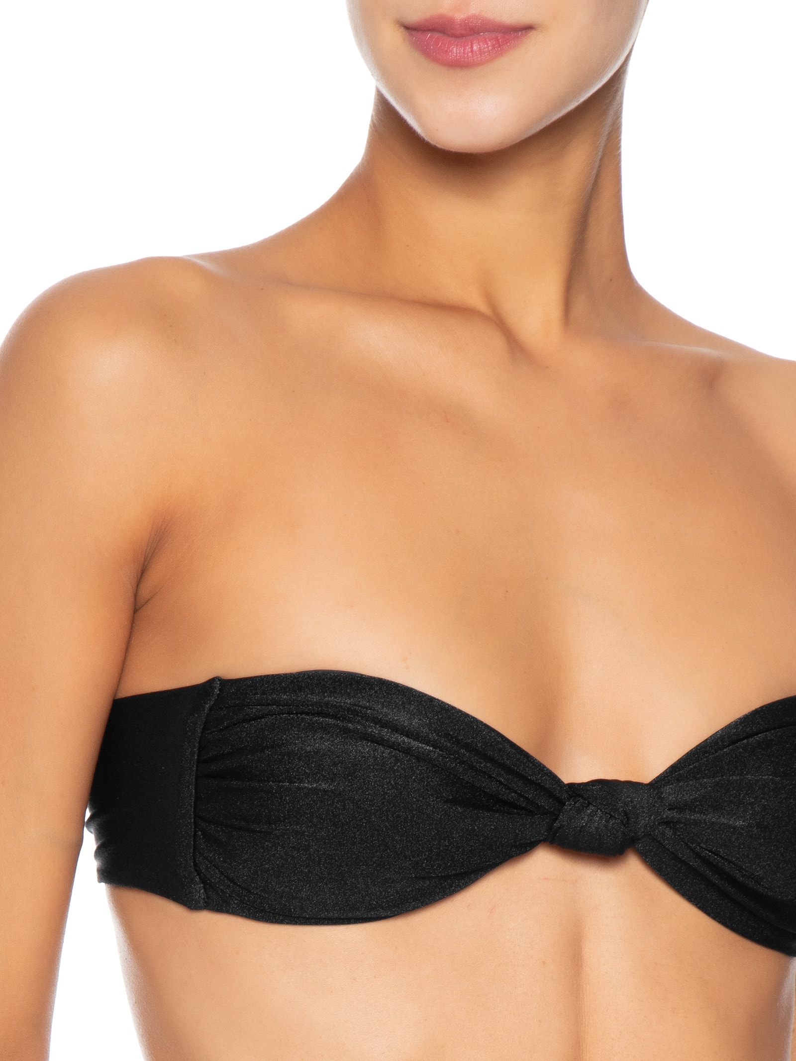 Biquíni Conjunto Top Bandeau E Hot Pants Preto '2Essential