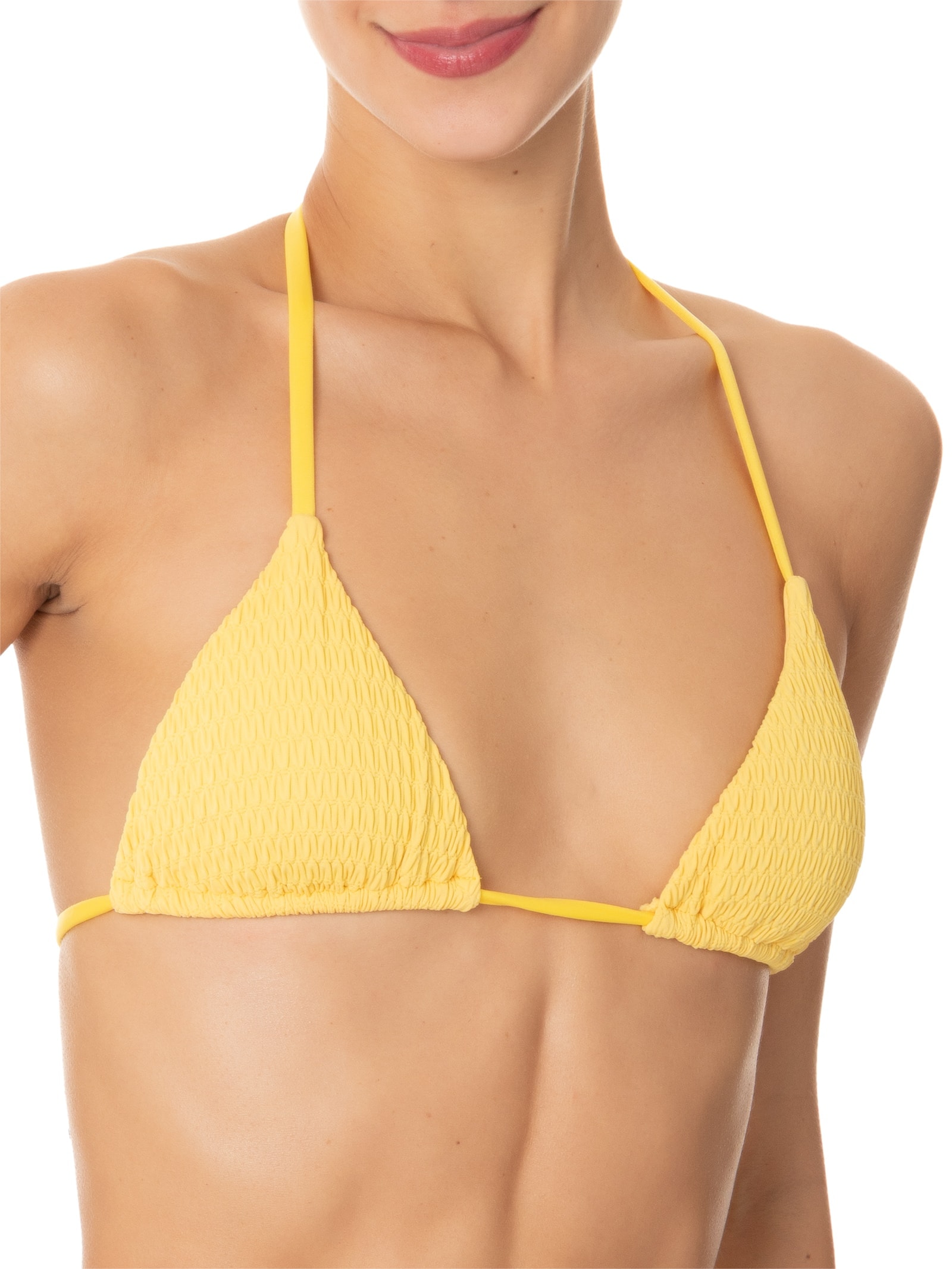 Biquíni Conjunto Top Cortininha e Hot Pants Amarelo '2Essential