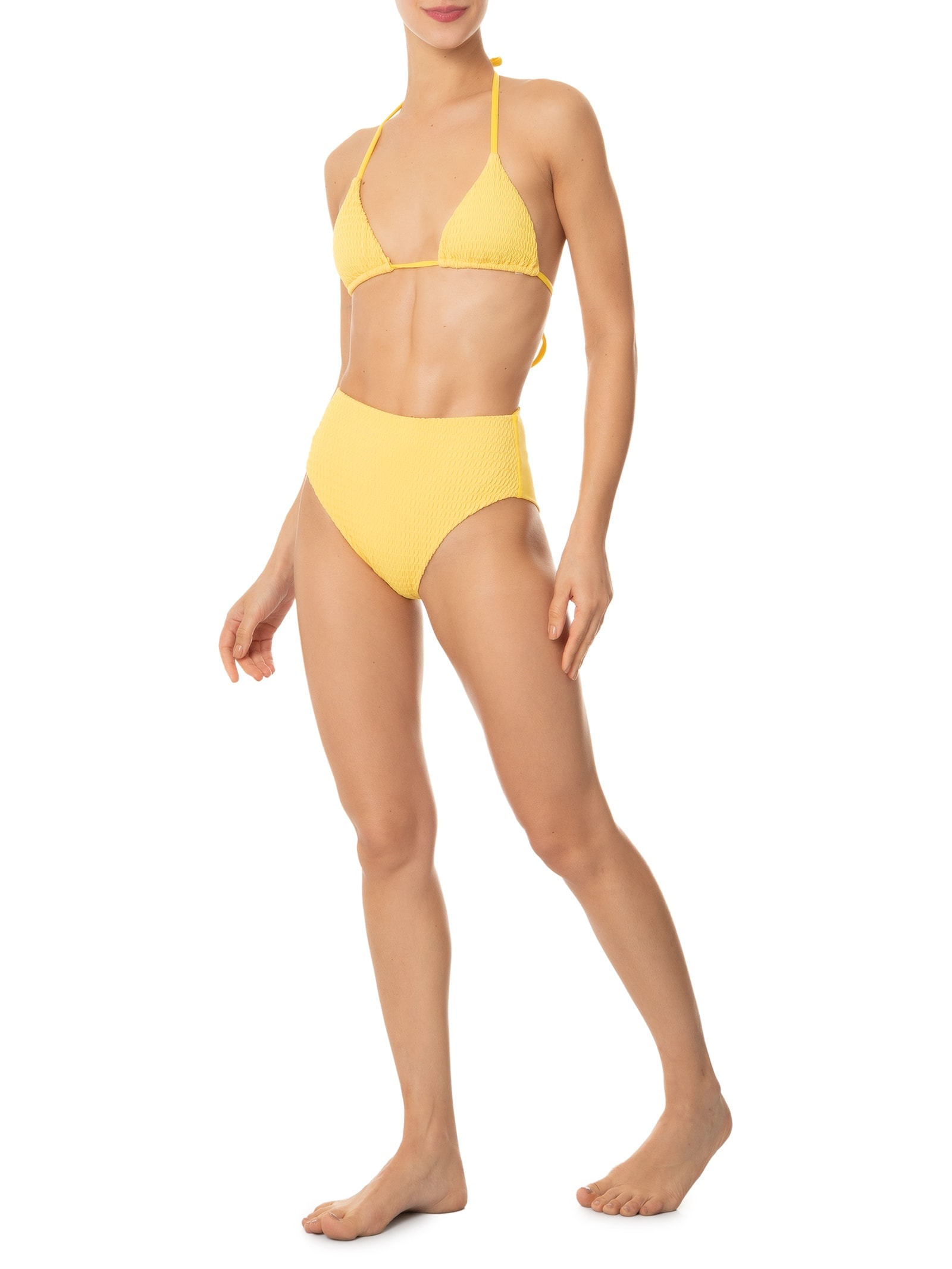Biquíni Conjunto Top Cortininha e Hot Pants Amarelo '2Essential