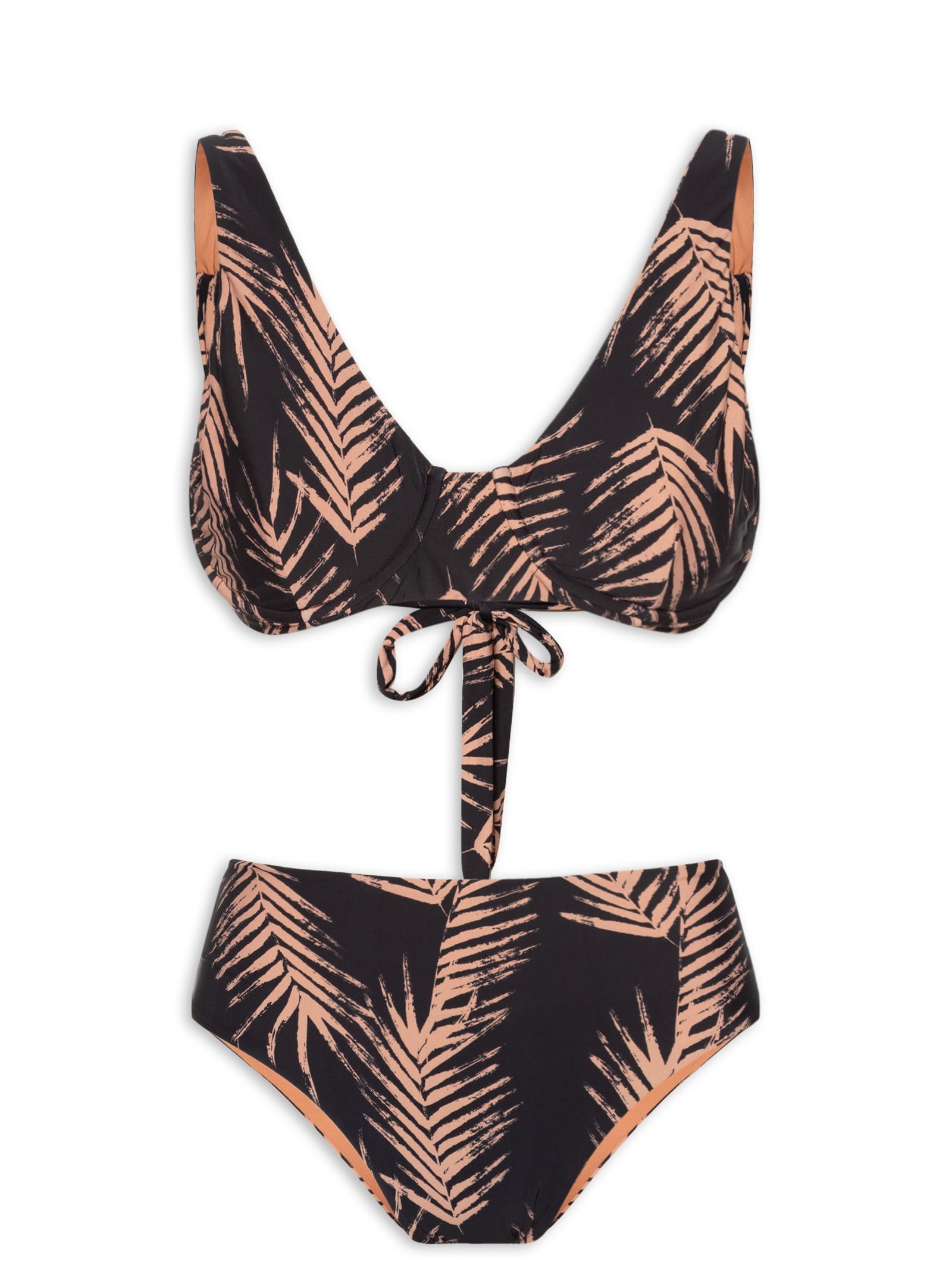 Biquíni Conjunto Top Meia Taça E Calcinha Hot Pants Preto '2Essential