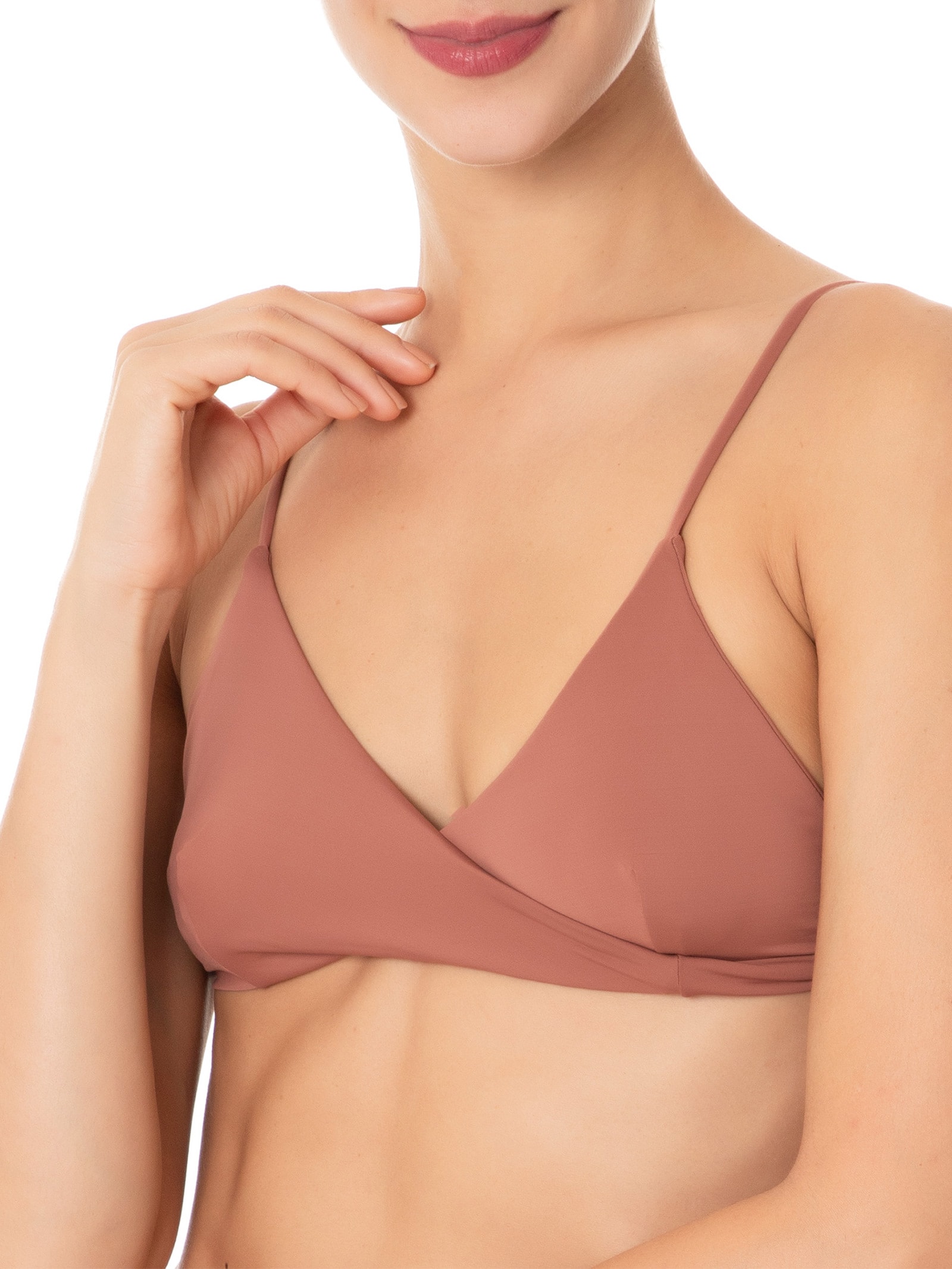 Biquíni Conjunto Triangulo Com Detalhe Torcido Rosa   '2Essential