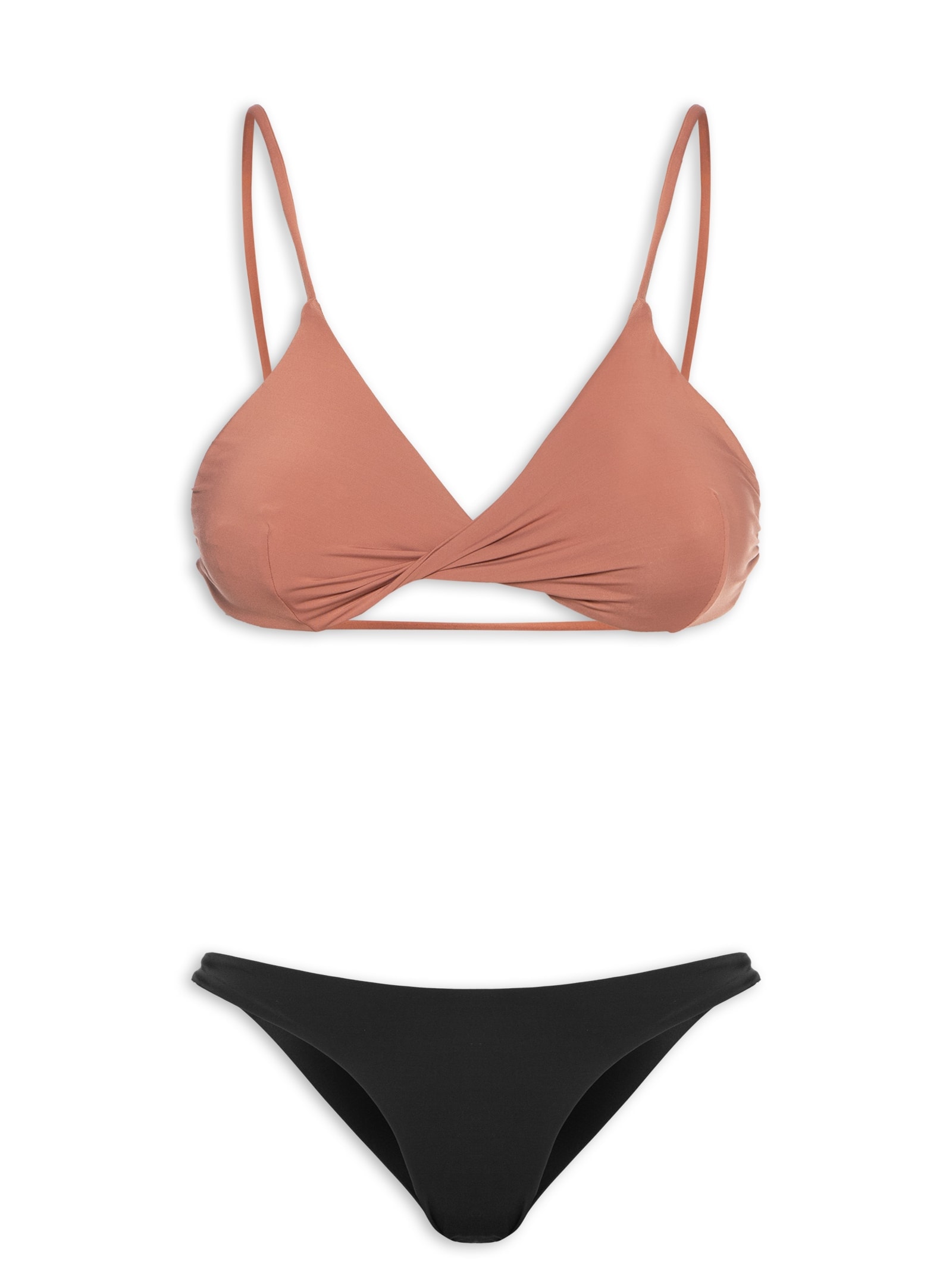 Biquíni Conjunto Triangulo Com Detalhe Torcido Rosa   '2Essential