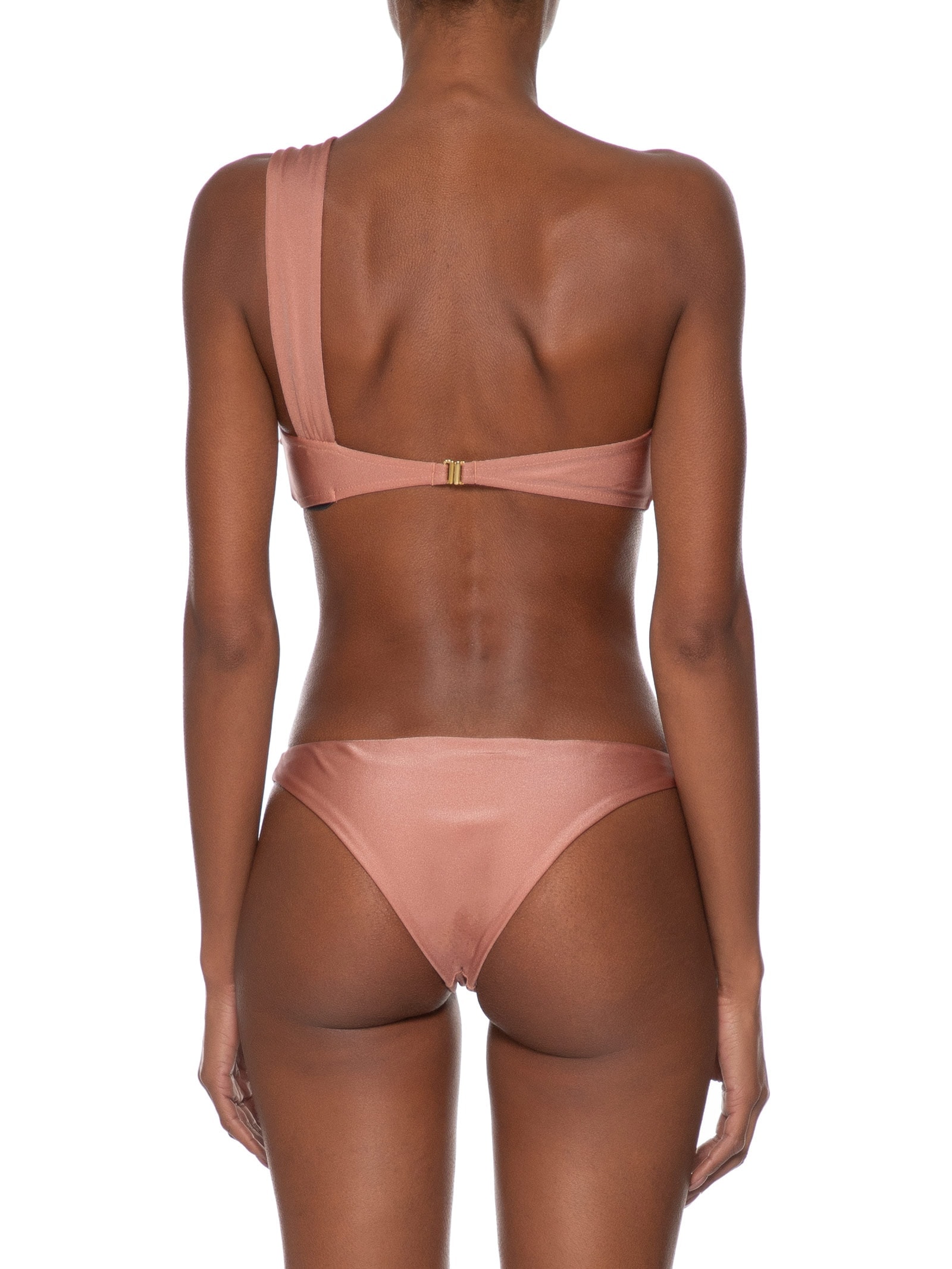 Biquíni Conjunto Um Ombro Só E Calcinha Fixa Rosa '2Essential