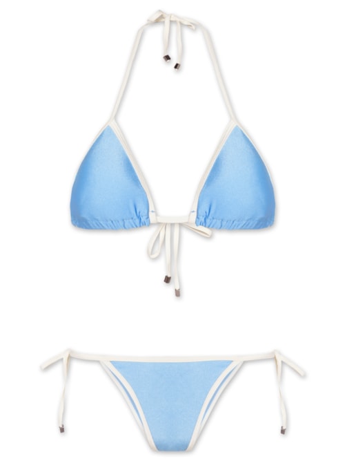 Biquíni Cortininha Bicolor – Azul