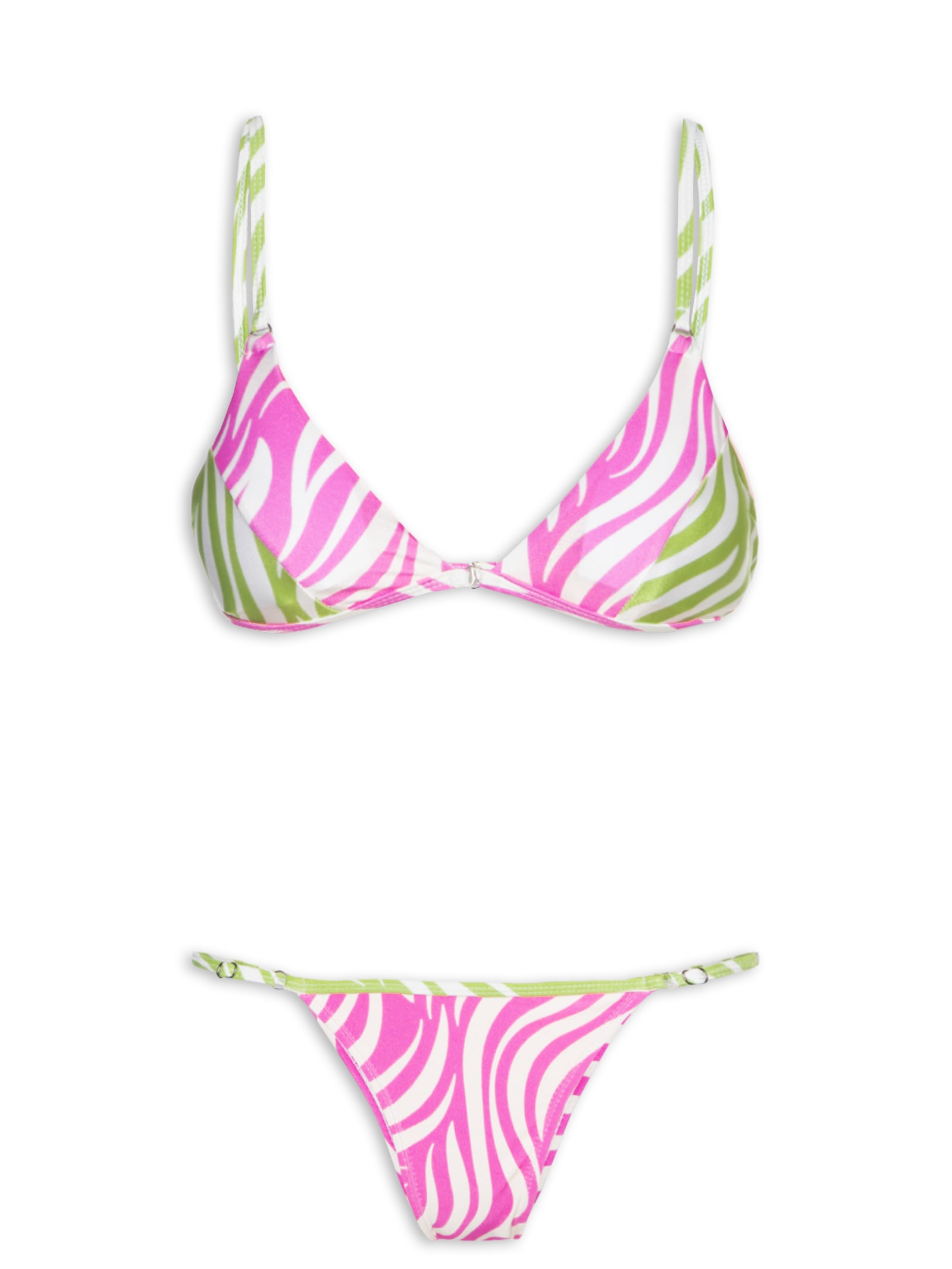 Biquini Cortininha Bicolor Rosa Mktbeach