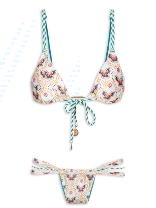 Biquíni Cortininha Borboleta - Azul