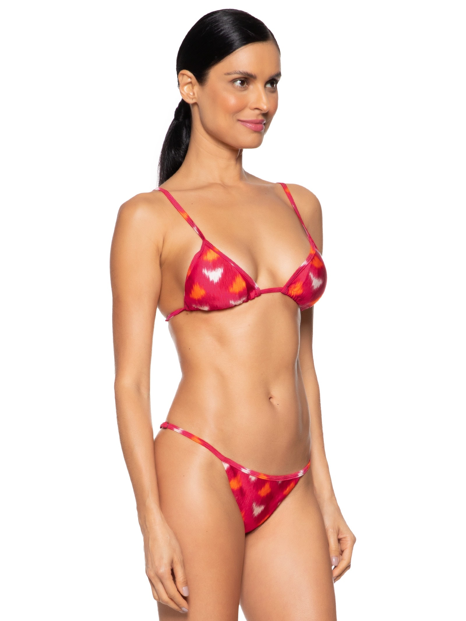 Biquíni Cortininha Colorido Rosa Mktbeach