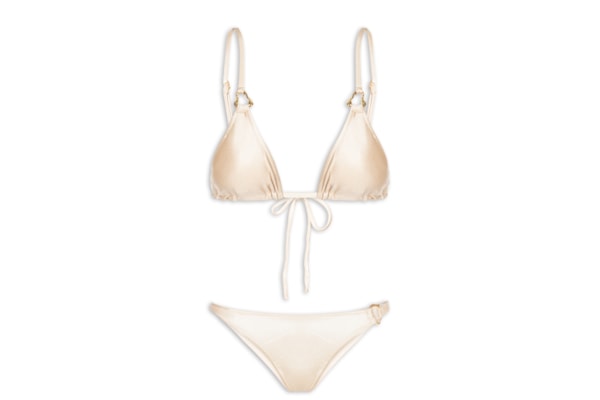 Biquíni Cortininha Com Calcinha Fiza - Bege