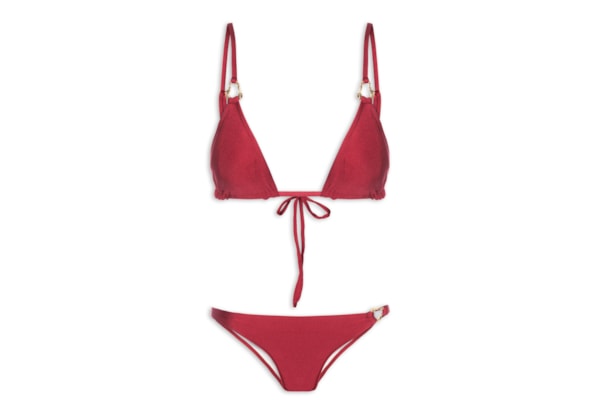 Biquíni Cortininha Com Calcinha Fiza - Vermelho