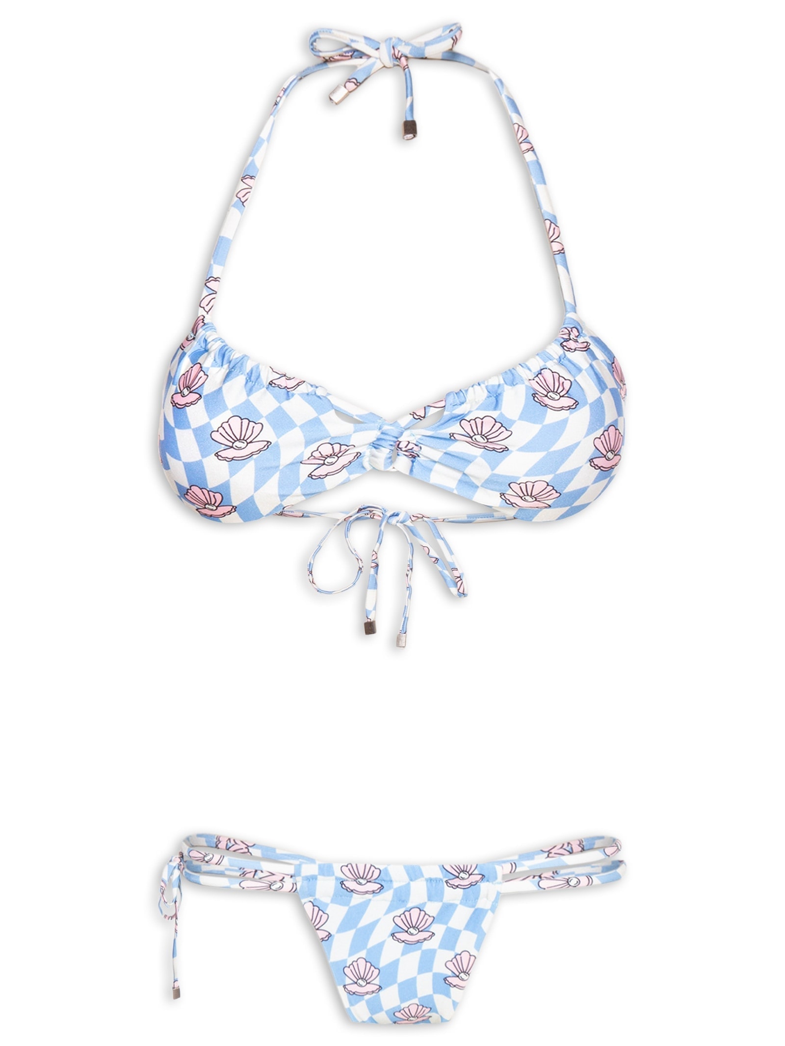 Biquíni Cortininha Estampado Azul Mktbeach