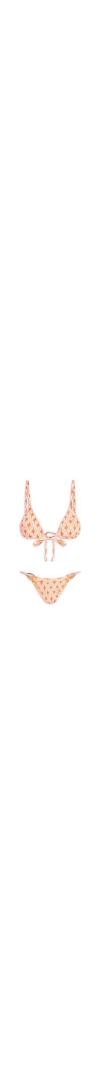 Biquíni Cortininha Estampado - Laranja