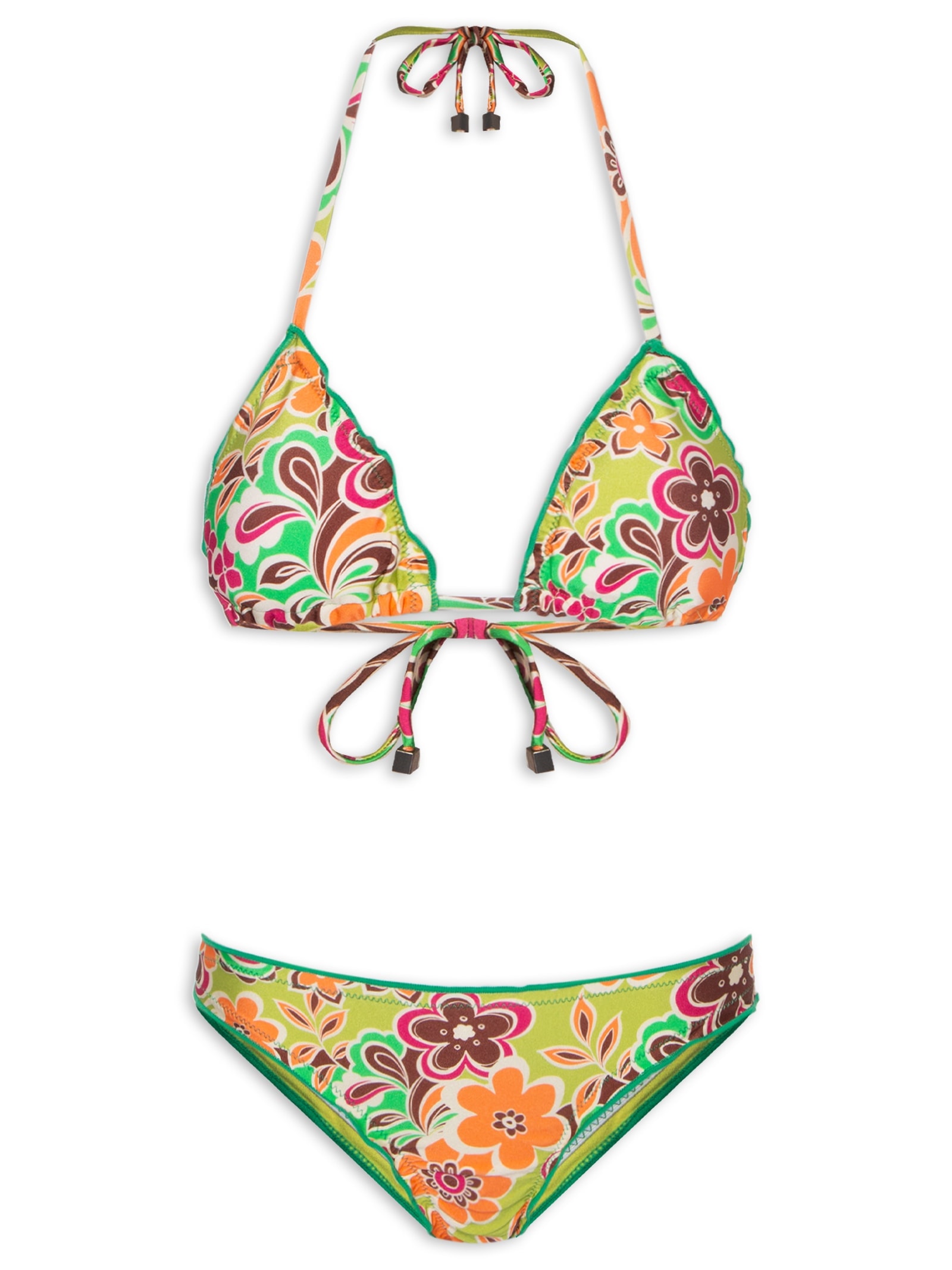 Biquíni Cortininha Estampado Verde Mktbeach