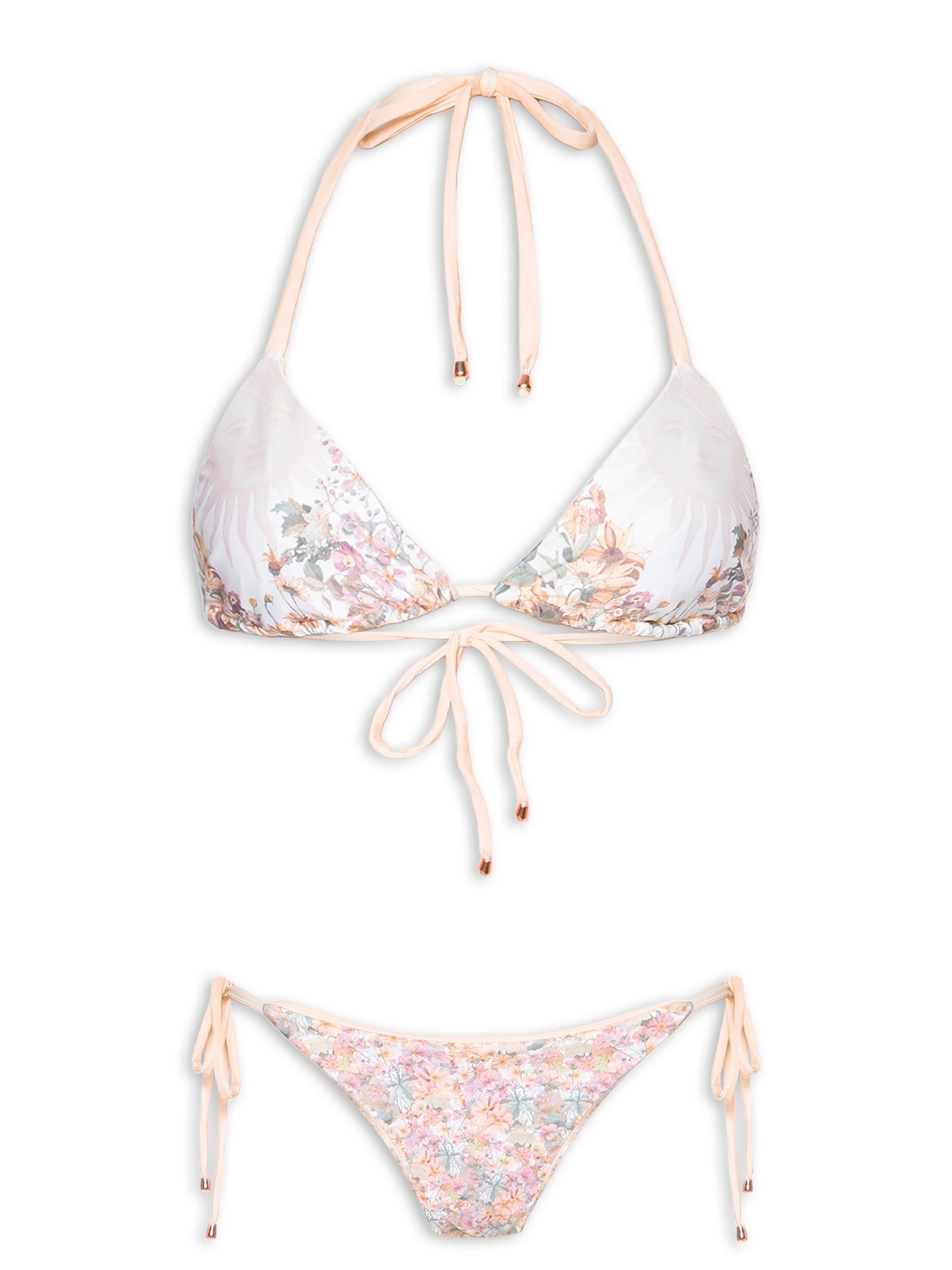 Biquíni Cortininha Floral Rosa Mktbeach