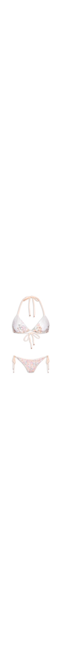 Biquíni Cortininha Floral - Rosa