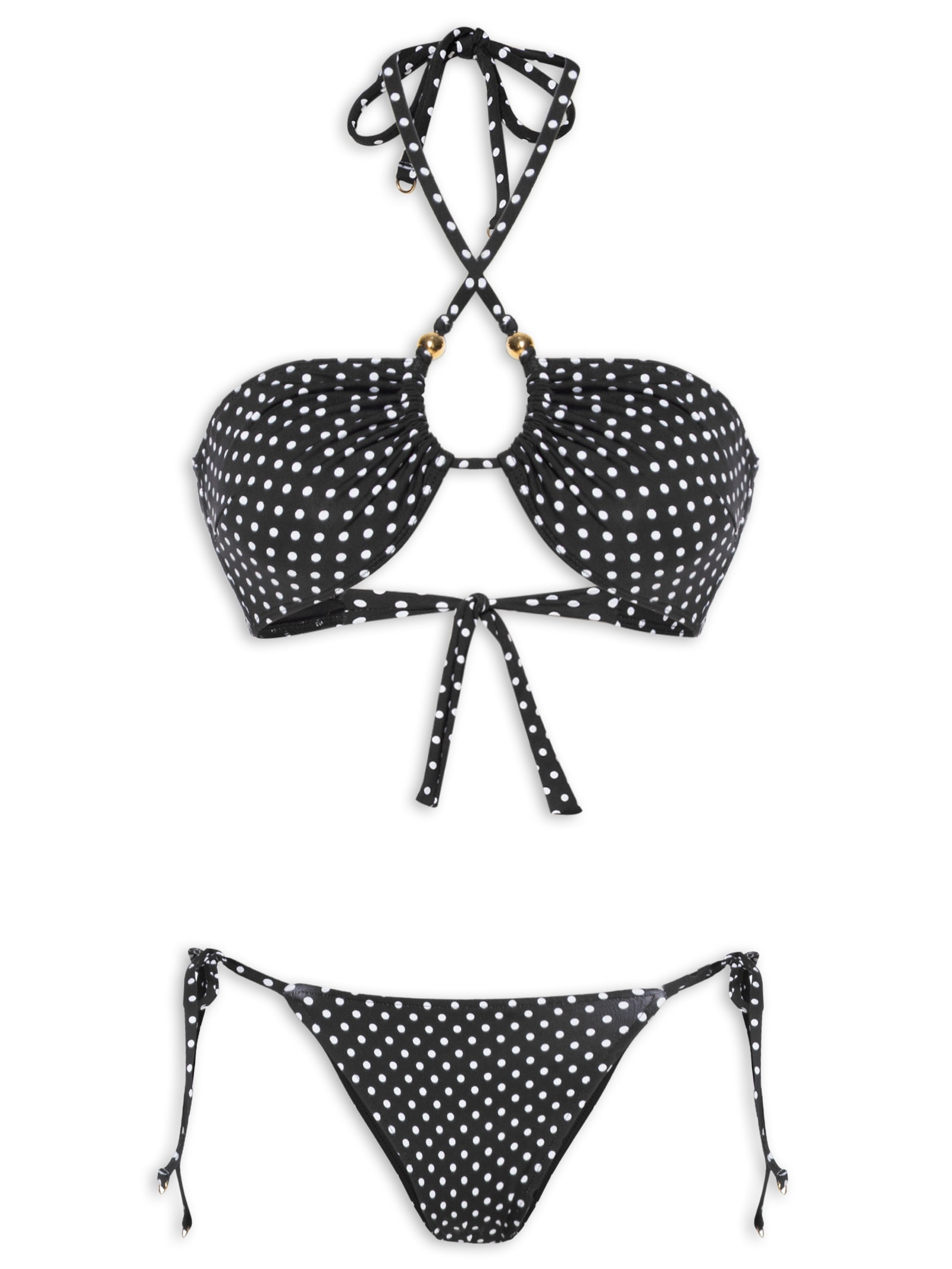 Biquíni Cortininha Invertida Calcinha De Amarração Preto '2Essential