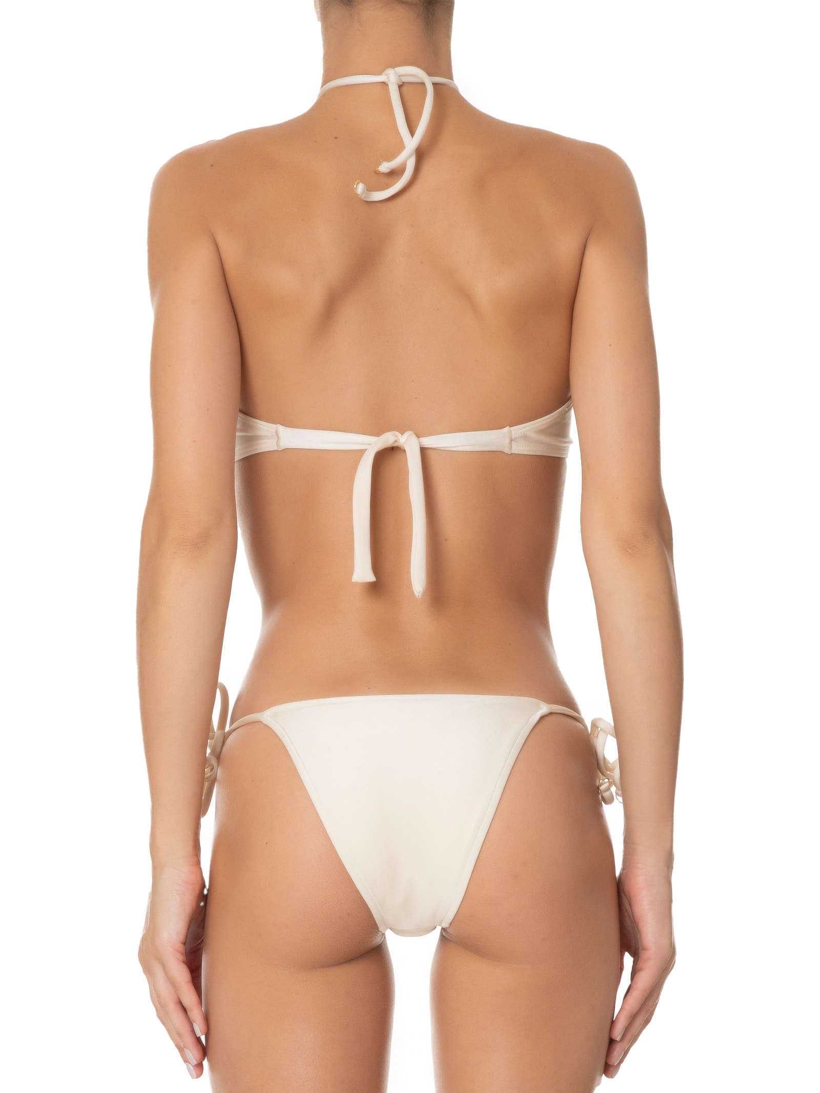Biquíni Cortininha Invertida E Calcinha De Amarração Lateral Off White '2Essential
