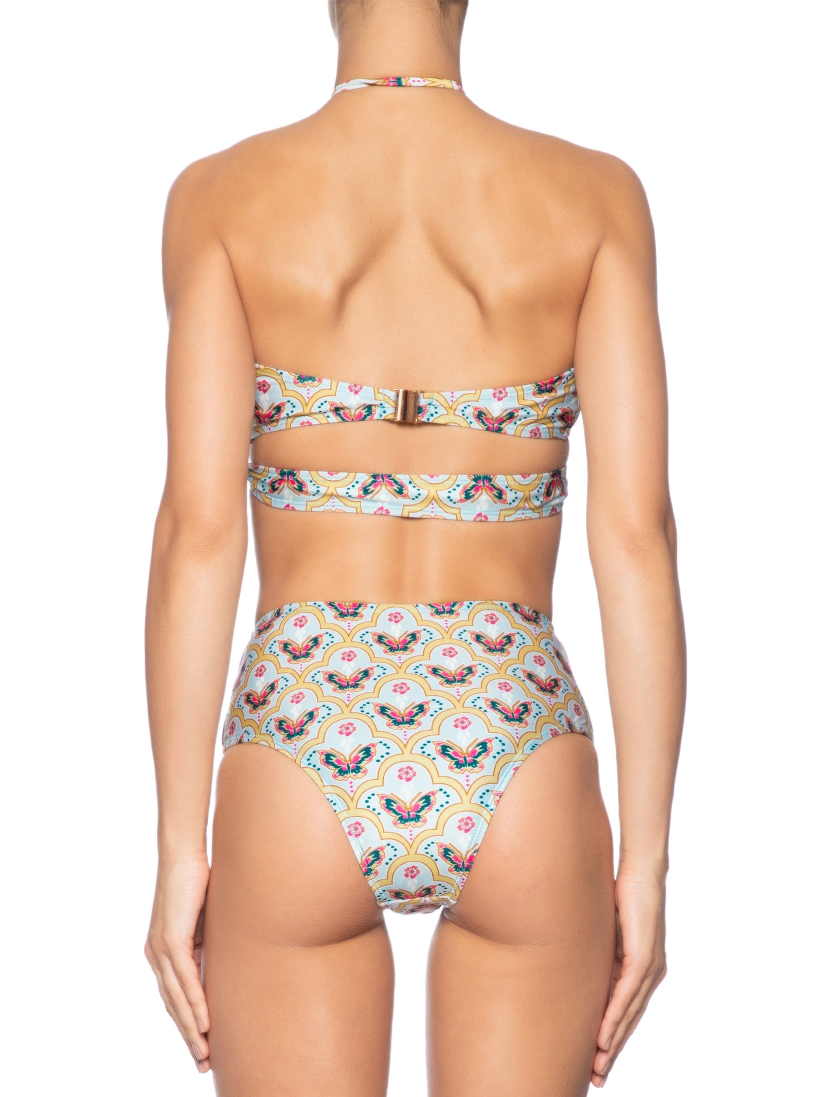 Biquini Cortininha Invertida Estampado Azul Mktbeach