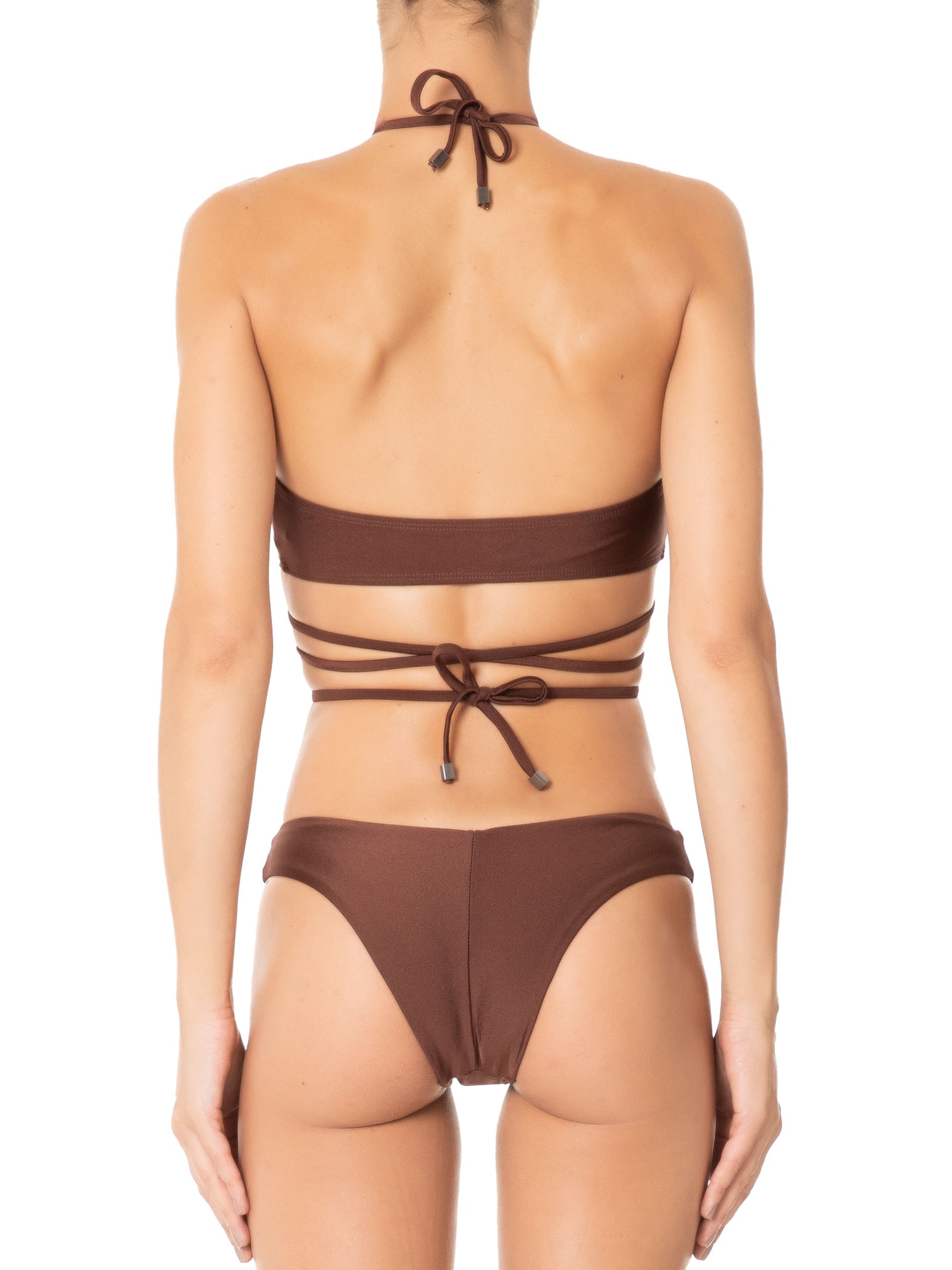 Biquini Cortininha Invertida Marrom Mktbeach