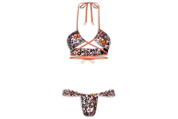 Biquini Cortininha Invertida - Preto