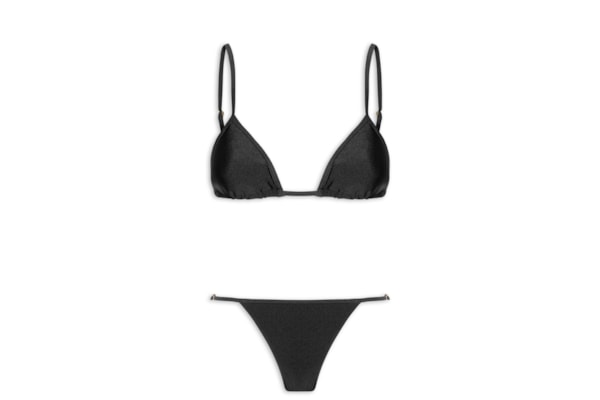 Biquíni Cortininha Liso - Preto