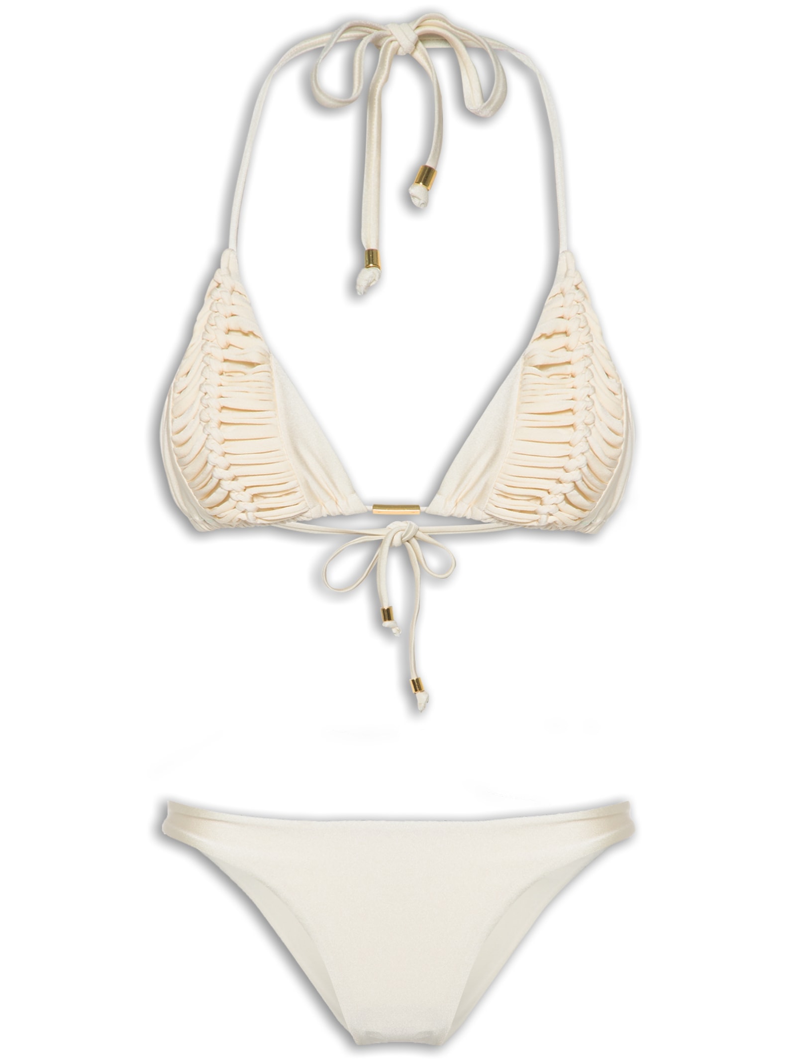 Biquini Cortininha Macramê Off White Mktbeach