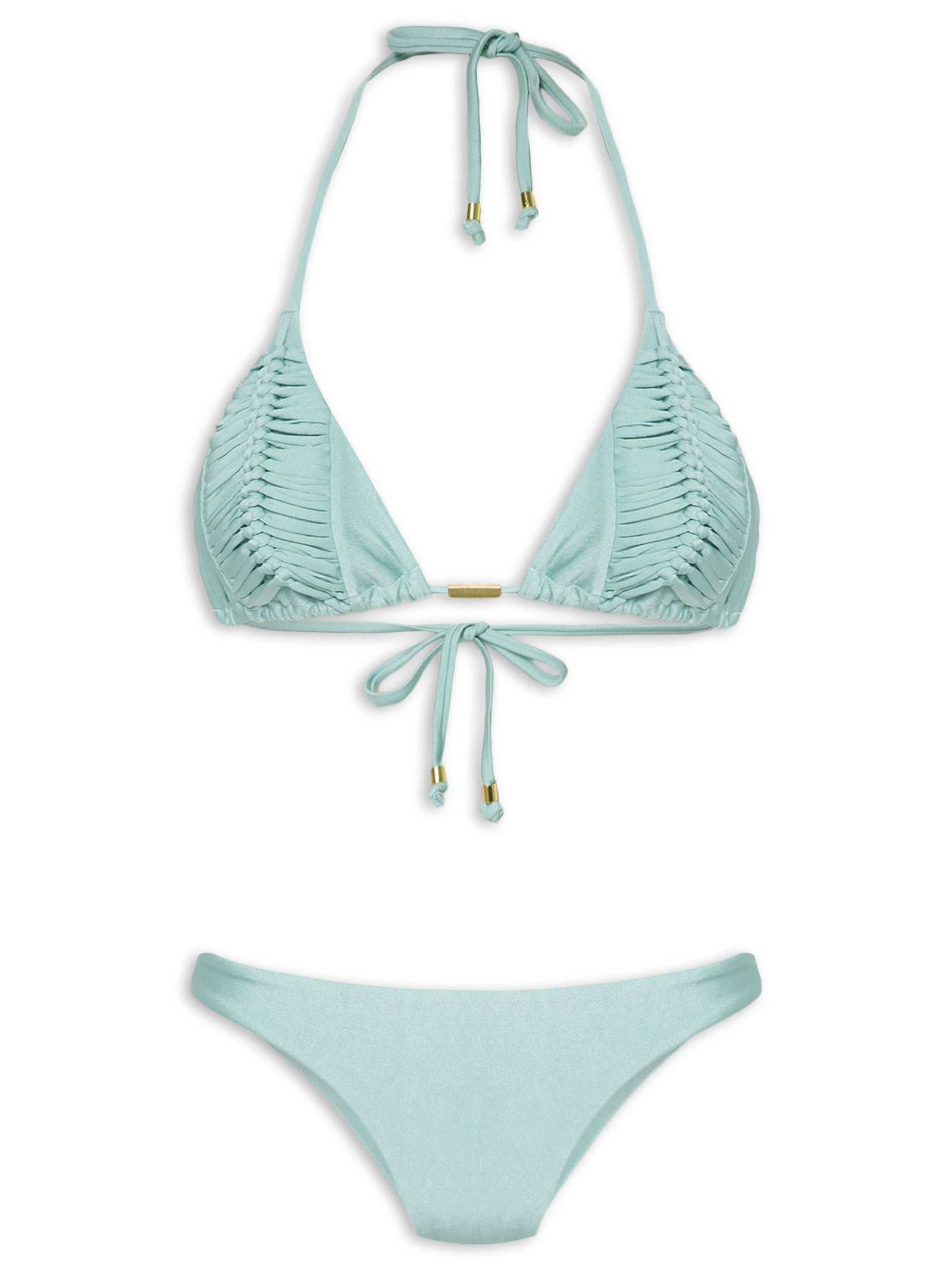 Biquini Cortininha Macramê Verde Mktbeach