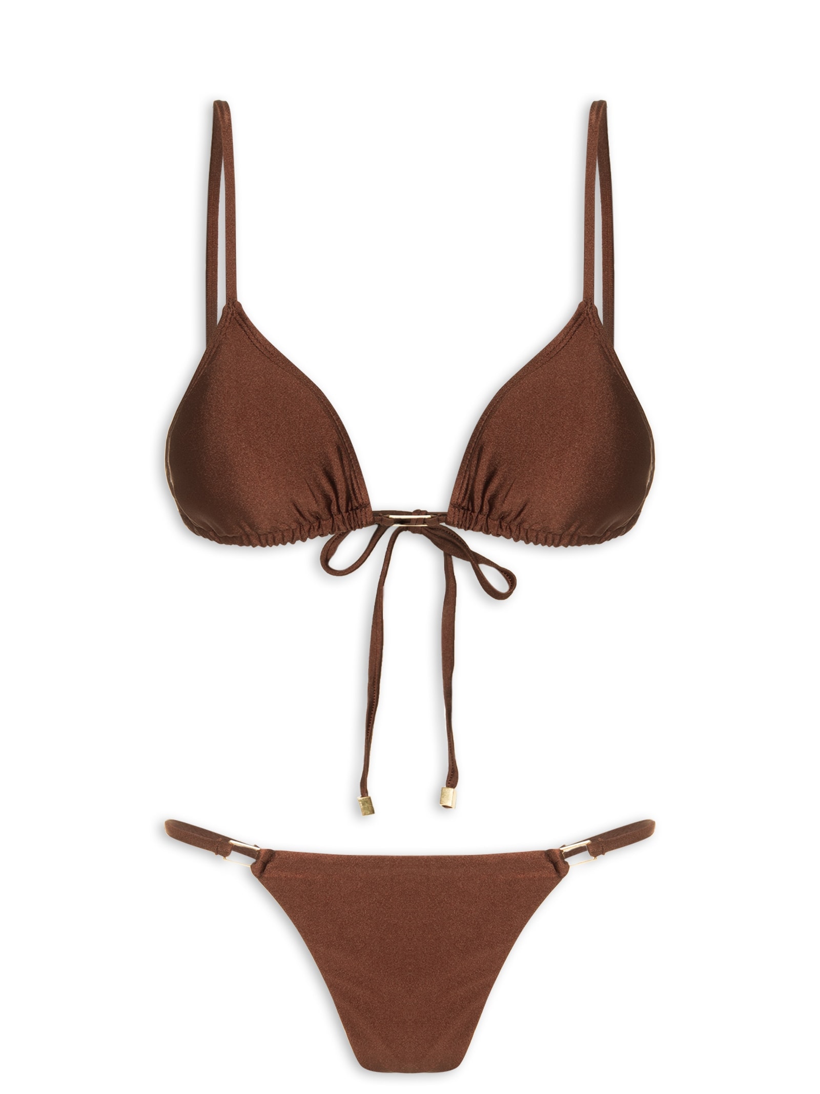 Biquíni Cortininha Marquinha Perfeita Marrom Mktbeach