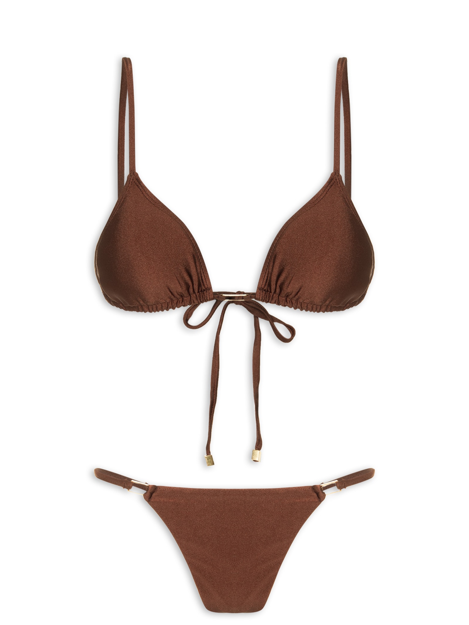 Biquíni Cortininha Marquinha Perfeita Marrom Mktbeach