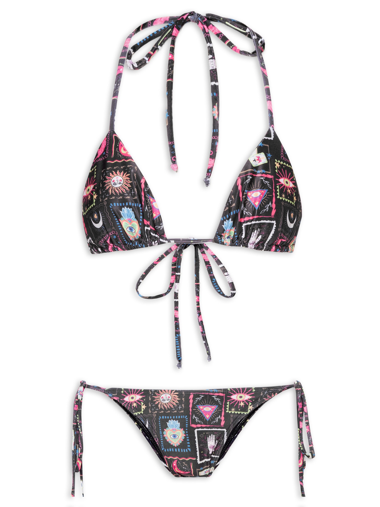 Biquíni Cortininha Místico Preto Mktbeach