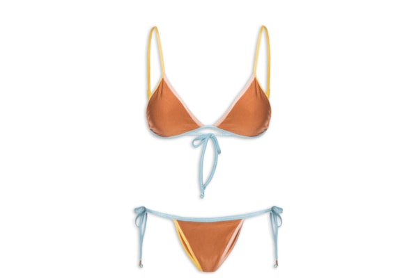 Biquíni Cortininha Multicolor - Laranja