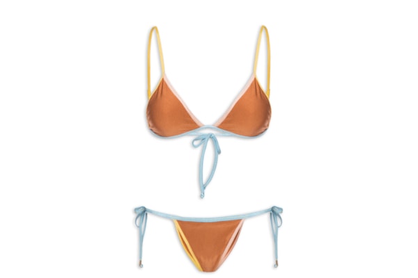 Biquíni Cortininha Multicolor - Laranja