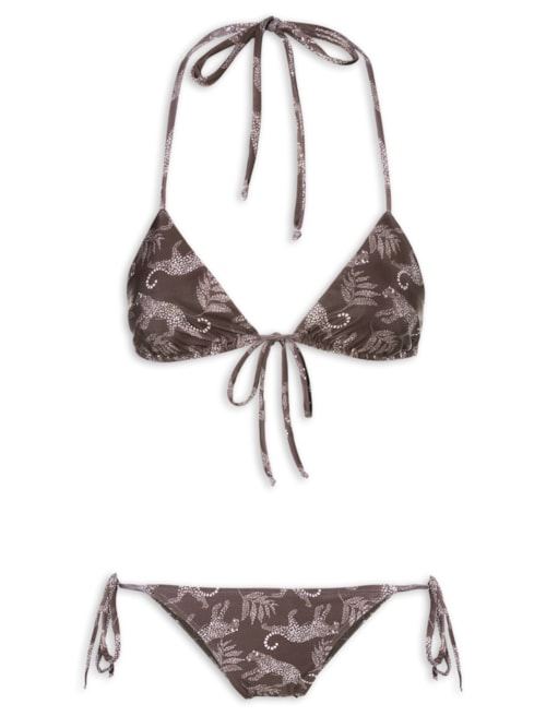 Biquíni Cortininha Onça – Marrom