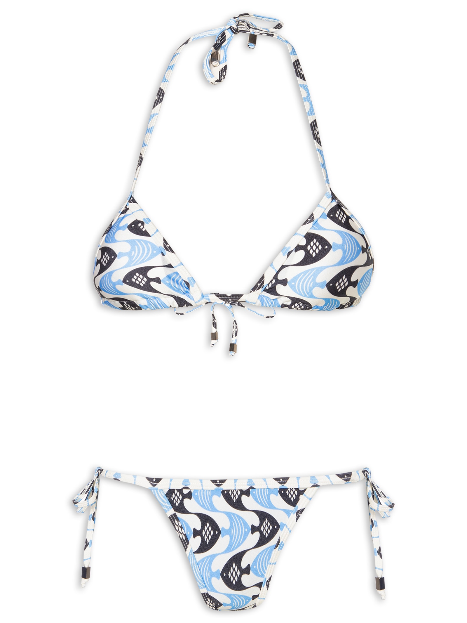 Biquíni Cortininha Peixes Azul Mktbeach