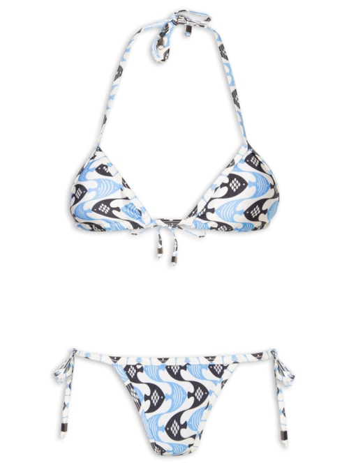 Biquíni Cortininha Peixes – Azul